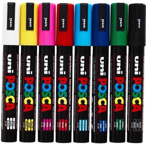 POSCA acrylmarker set - medium PC-5M - basis - 8 stuks