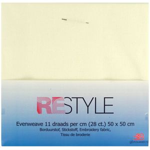 restyle aftelstof 28 count - 50x50 cm ecru