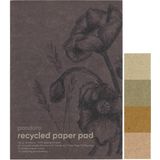 Blok tekenpapier - recycled - bruintinten - A5