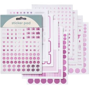 Sticker pad - 20 vellen - roze