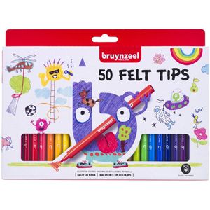 Bruynzeel Kids - viltstiften - 50 stuks