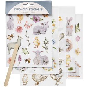 Rub-on stickers - 10 vellen - voorjaar
