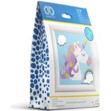 Diamond Dotz - 9x9 cm - met lijst - Unicorn