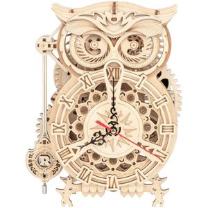 Robotime houten 3D puzzel - Owl Clock