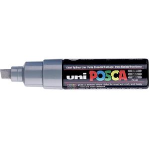 POSCA acrylmarker - beitelpunt PC-8K - 8 mm - grijs