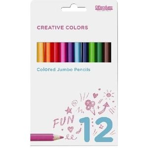 Creative Colors jumbo kleurpotloden - 12 stuks