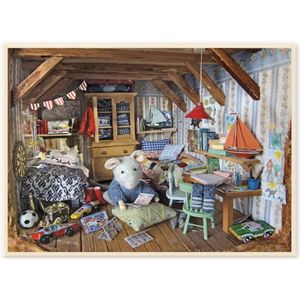 Bekking & Blitz - Puzzel – 200 stukjes - Kunst - Sam’s Slaapkamer - Mouse Mansion - Het Muizenhuis