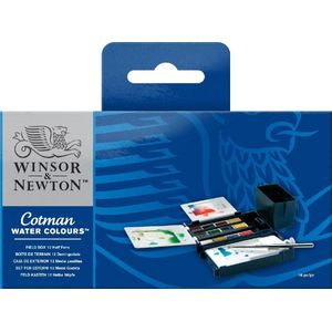 W&N Cotman Watercolour - field box - 12 halve napjes