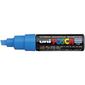 POSCA acrylmarker - beitelpunt PC-8K - 8 mm - lichtblauw