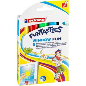 edding 16 FUNTASTICS Window Fun - raamstiften - 5 stuks