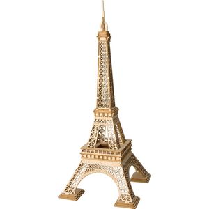 Robotime 3d-puzzel Eiffeltoren 23 Cm Hout Naturel 122-delig