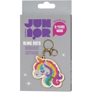 Panduro Junior DIY kit - Bling Dots eenhoorn sleutelhanger