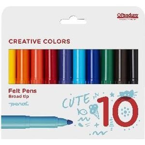 Creative Colors viltstiften - dik - 10 stuks