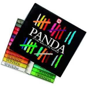 Panda oliepastels - 24 stuks