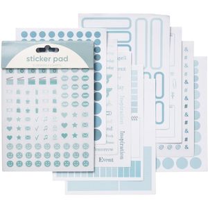 Sticker pad - 20 vellen - blauw