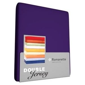 Double Jersey Hoeslaken Romanette Paars-Lits-Jumeaux (160/180 x 200/210/220 cm)
