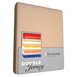 Romanette Hoeslaken Double Jersey Camel 80/90/100 x 200/210/220 cm