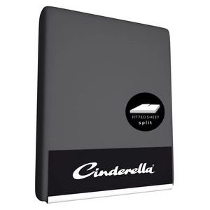 Cinderella - Weekend - Topper hoeslaken met split - 180x210 cm - tot 15 cm matrashoogte - 100% Katoen - Antraciet