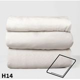 Topper Hoeslaken Dommelin 10-14 cm Steen (Katoen 180TC)-100 x 220 cm