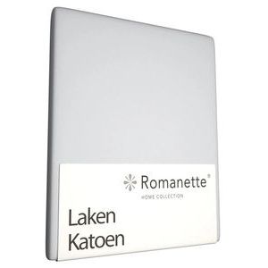 Laken Romanette Lichtgrijs (Katoen)-200 x 260 cm (2-persoons)