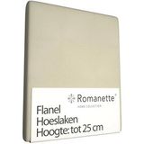 Flanellen Hoeslaken Romanette Beige-200 x 200 cm
