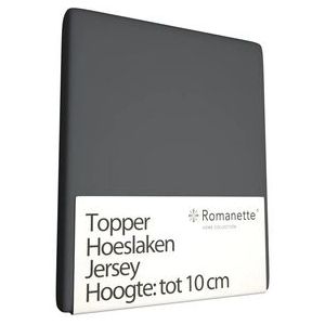 Jersey Topper - Stretch - Antraciet