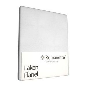 Laken Romanette Wit (Flanel)-240 x 260 cm (Lits-jumeaux)