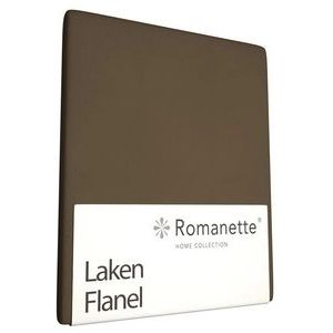 Laken Romanette Taupe (Flanel)-240 x 260 cm (Lits-jumeaux)