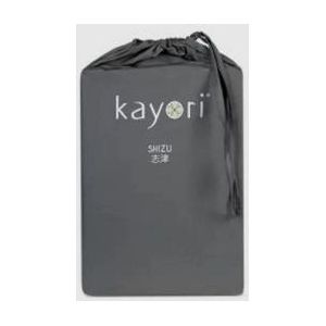 Topper Hoeslaken Kayori Shizu Antracite (Percal)-100 x 200 cm