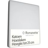Luxe Verkoelend Hoeslaken - Zilver - 160x220 cm - Katoen - Romanette
