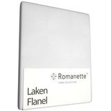 Laken Romanette Wit (Flanel)-200 x 260 cm (2-persoons)