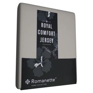 Royal Jersey Comfort Premium 95% Macokatoen / 5% Lycra Hoeslaken - Tweepersoons (140/150/160x200/210/220 cm) - Grijs