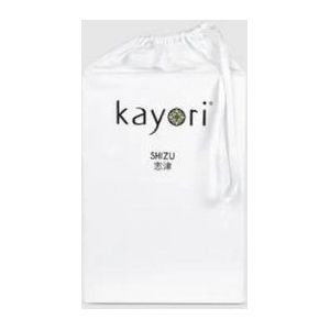 Kayori Shizu Perkal Hoeslaken Dubbel-split-topdekmatras Wit 160x200 cm