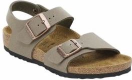 Sandaal Birkenstock Kids New York Birko-Flor Birkibuc Stone Narrow-Schoenmaat 30