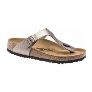 Slipper Birkenstock Women Gizeh Birko-Flor Graceful Taupe Narrow-Schoenmaat 38