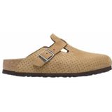 Klomp Birkenstock Unisex Boston BS Suede Embossed Emboss Dots New Beige Regular-Schoenmaat 46