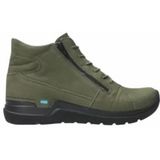 Wolky Hoge veterschoenen Why pesto groen nubuck