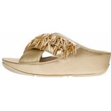 FitFlop Women Rumba Beaded Metallic Cross Slides Platino-Schoenmaat 38