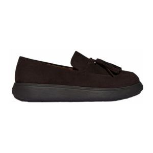 FitFlop Women IQ-Comff Tassel Suede Loafers Chocolate Brown-Schoenmaat 40