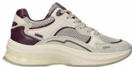 Mexx - Racoon Phoeby - Sneakers - Beige-Paars - Hoogwaardige Materialen