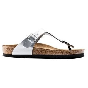 Slipper Birkenstock Women Gizeh Birko-Flor Silver Narrow-Schoenmaat 38