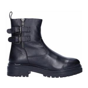 JJ Footwear - Ashford - Enkellaars - Zwart - Leer - Verwisselbaar Voetbed