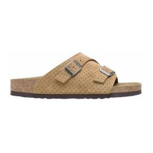 Slipper Birkenstock Unisex Zürich BS Suede Embossed Emboss Dots New Beige Narrow-Schoenmaat 41