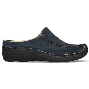 Wolky - Seamy Slide Oiled Nubuck - Instapper - Blauw - Nubuck Leer