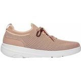 FitFlop Women Super-Q Knit Slip-On Laced Sneakers Beige Buff/Rose Gold-Schoenmaat 41