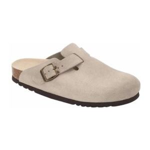 Klomp Scholl Women Suede Fae Dark Beige-Schoenmaat 37