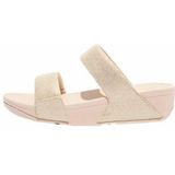 FitFlop Women Lulu Glitz-Canvas Slides Platino-Schoenmaat 42