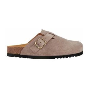 Klomp Scholl Women Fae New Suede Sa Dark Taupe-Schoenmaat 39