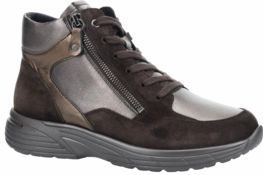 Hartjes - Katy Boot - Damesboots - Donkerbruin - Veloursleer en Nappaleer