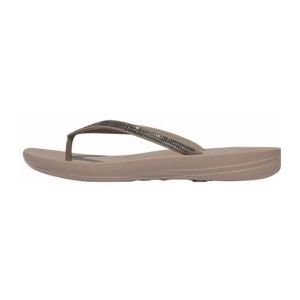 FitFlop Women iQushion Ombre Sparkle Flip-Flops On Taupe/Pewter-Schoenmaat 36